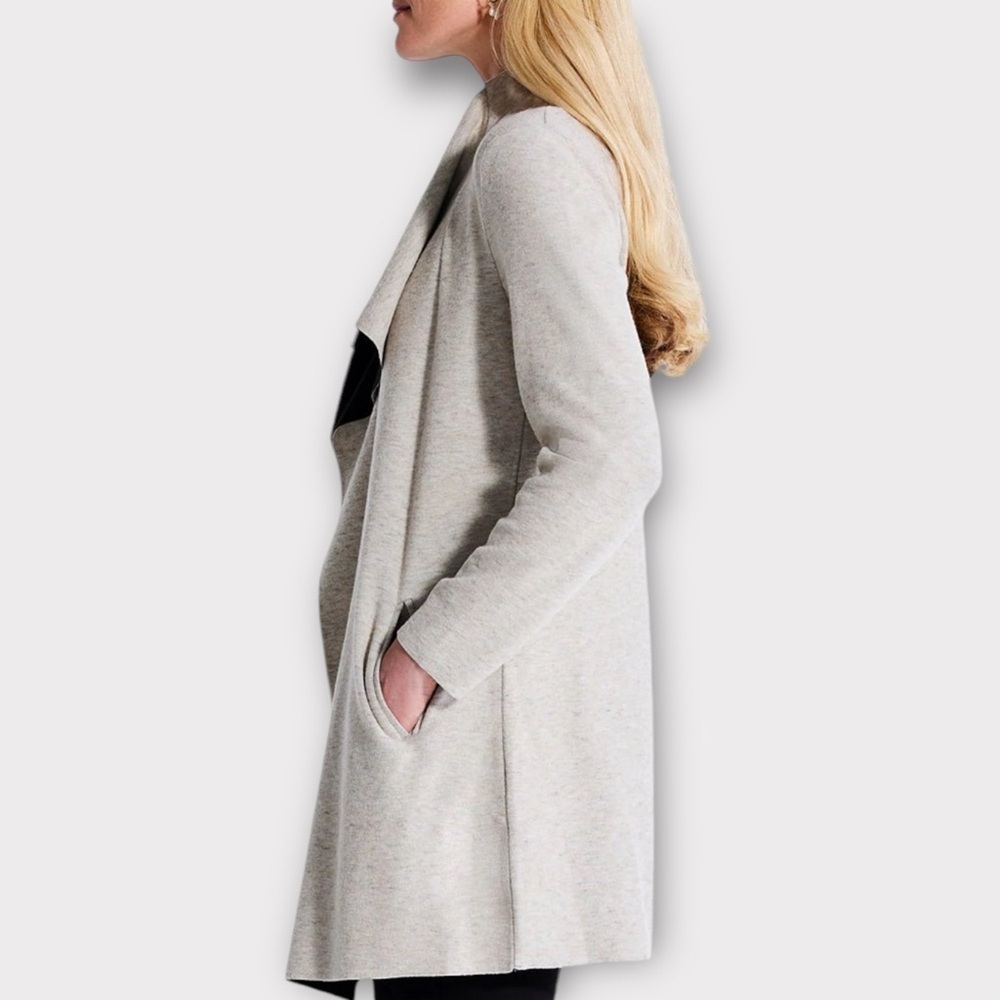 Nic+Zoe Lounge Around Draped Front Jacket Beechwood NWT - Picture 12 of 13